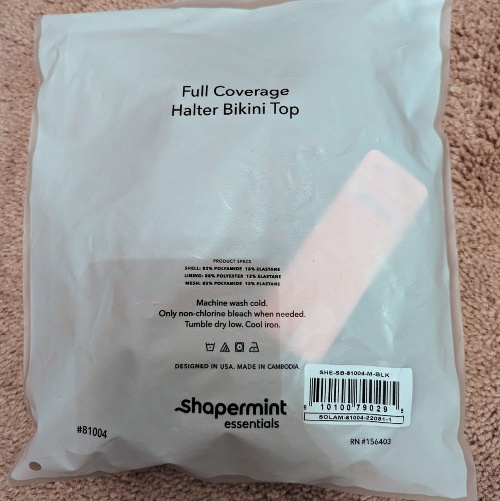 Shapermint Essentials Full Coverage Halter Bikini Top 👙🏖️ - Picture 5 of 6
